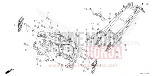 CARROSSERIE DE CHASSIS CB500XAM de 2021